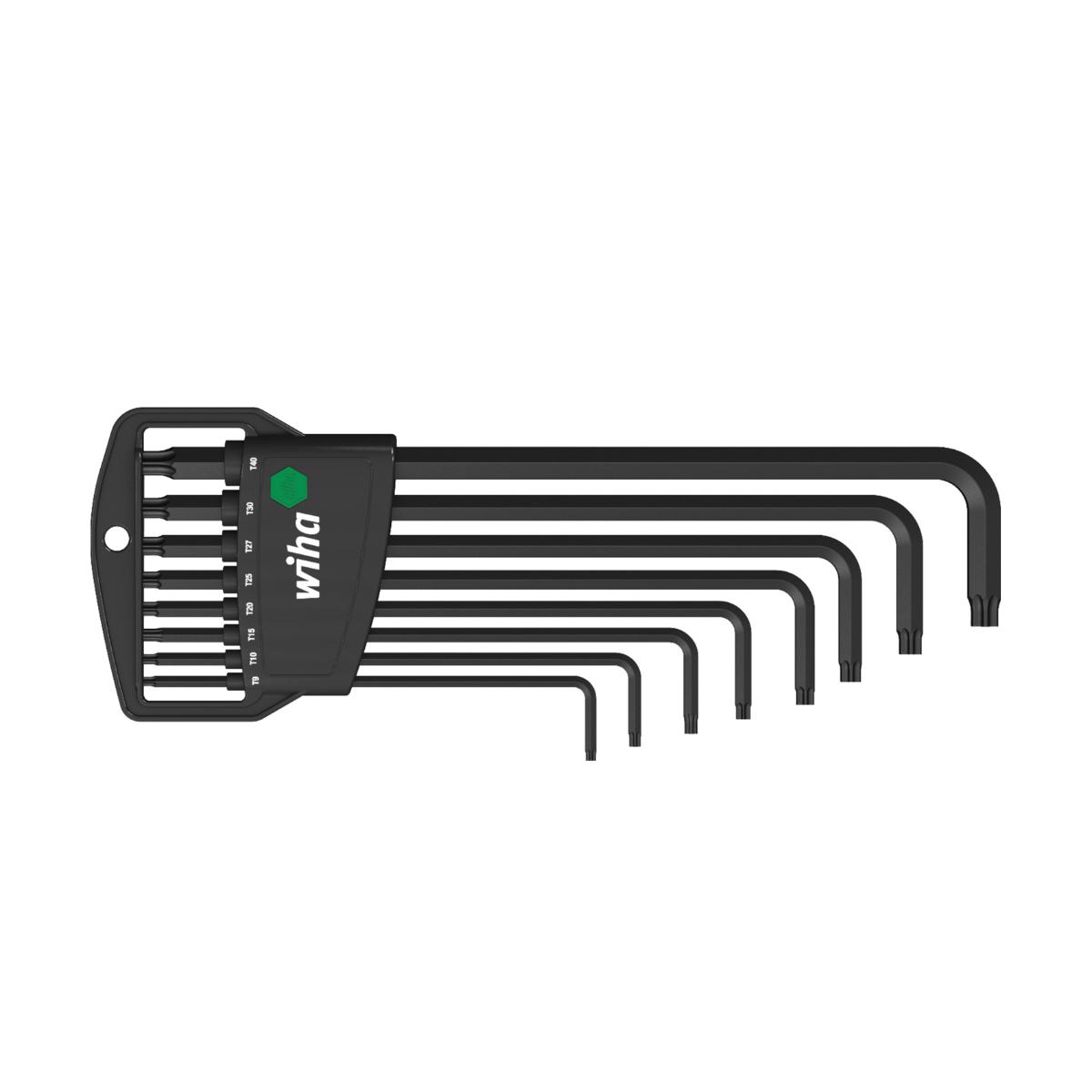 Wiha Stiftschlüssel Set im Classic Halter TORX 8-teilges Set schwarzoxidiert