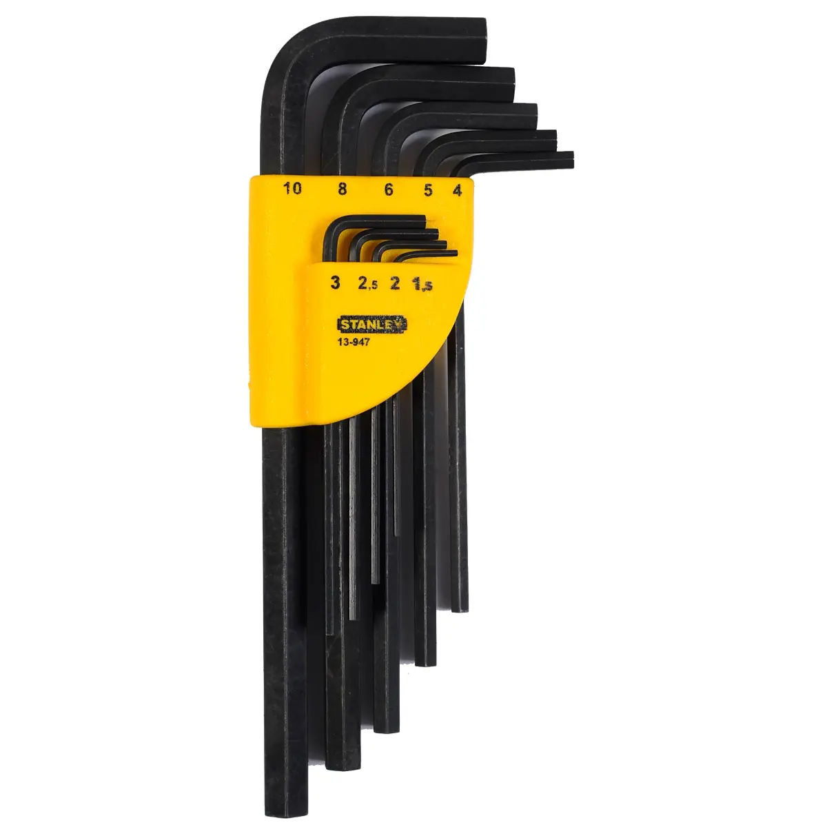 STANLEY Stiftschlüssel-Set im Halter, lange Ausführung, metrisch 9-tlg.