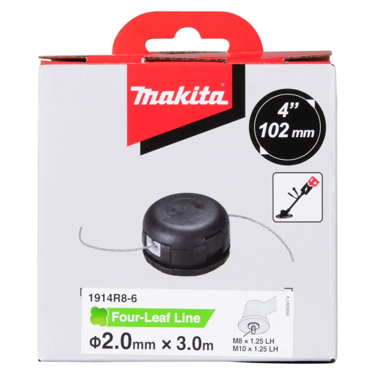Makita 2-Fadenkopf flach Tap&Go 102mm M10/M8x1,25LH - 1914R8-6