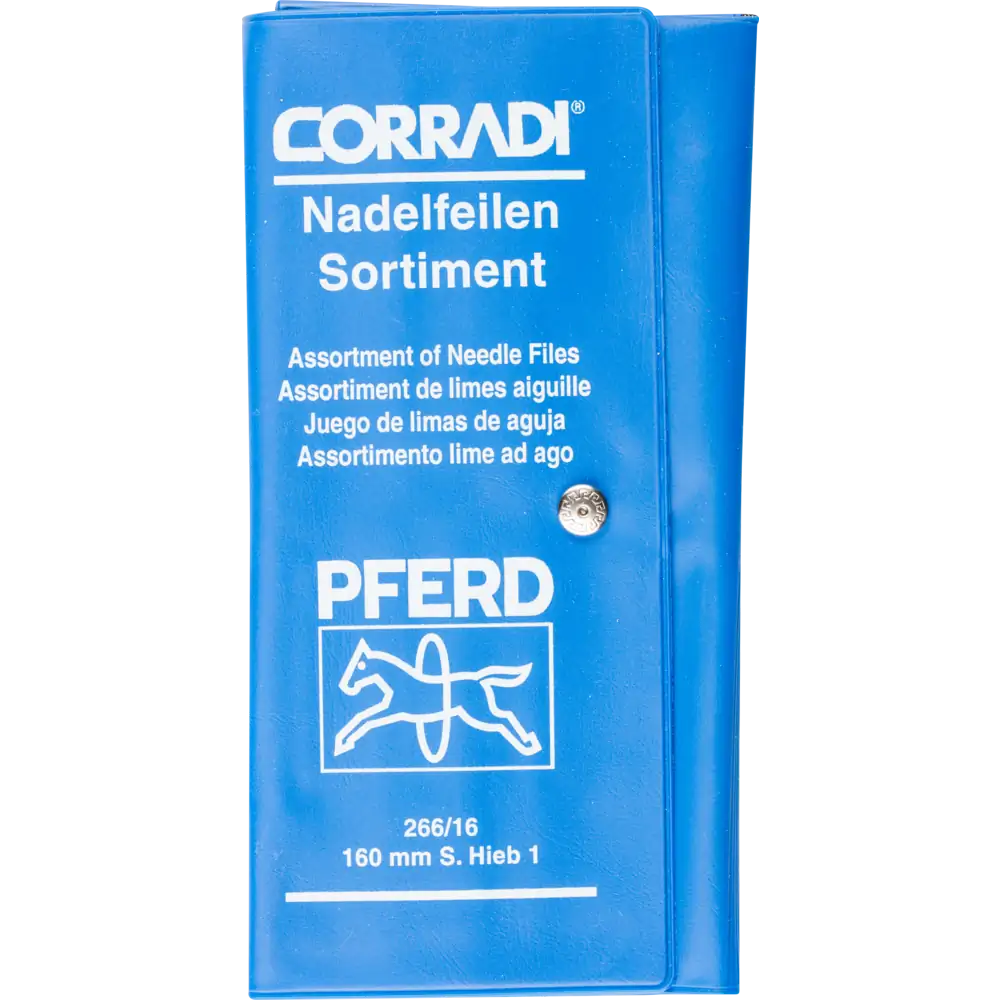 PFERD TOOLS Jeu de limes à aiguille de précision 12 pièces en pochette roulante 160 mm - Huit 1, moyen — lot de 12 pièces