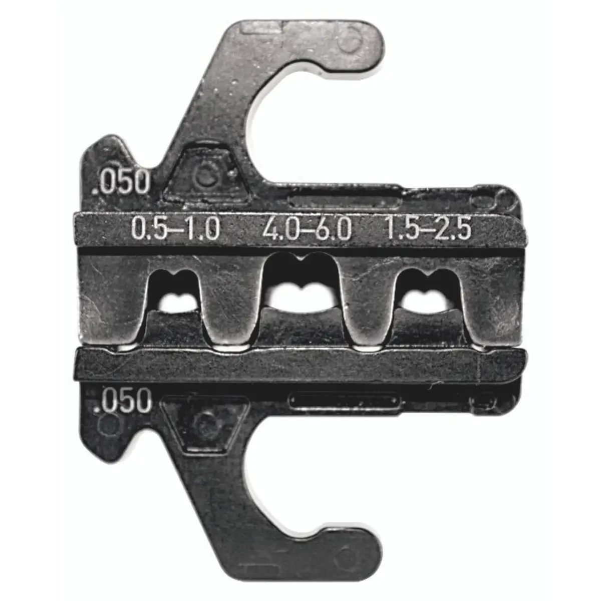 Rennsteig MultiCrimp® Crimpeinsatz für unisolierte Flachsteckverbinder 0,5 -6,0 mm², Steckerbreite 4,8 + 6,3 mm