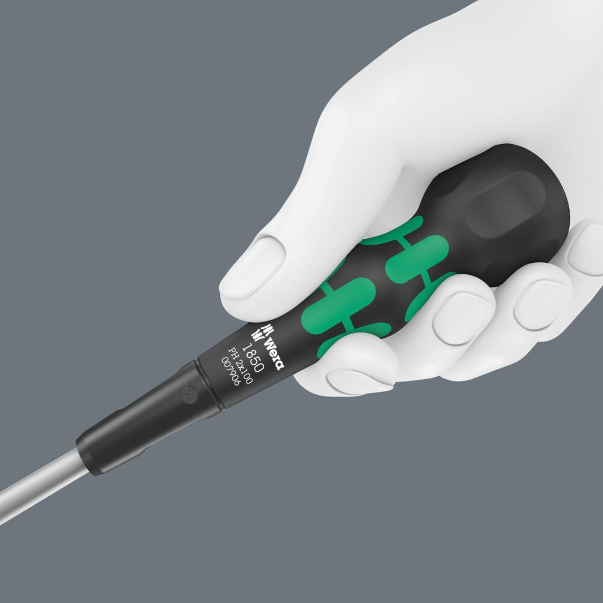 05007905001we Wera 1850 PH Kraftform Ball-Grip Kreuzschlitz-Schraubendreher, PH 1 x 80 mm