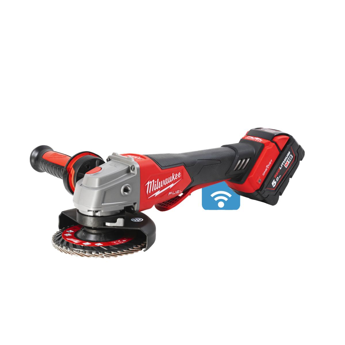 Milwaukee ONEKEY Akku-Sicherheits-Winkelschleifer M18 ONEFSAG125XPDB-502X