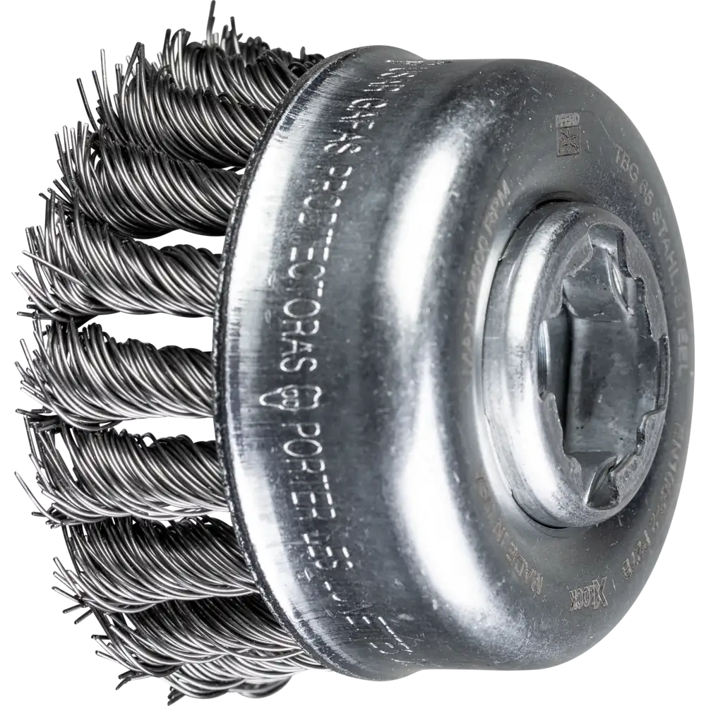 PFERD TOOLS Topfbürste gezopft TBG X-LOCK Stahl-Draht für Winkelschleifer