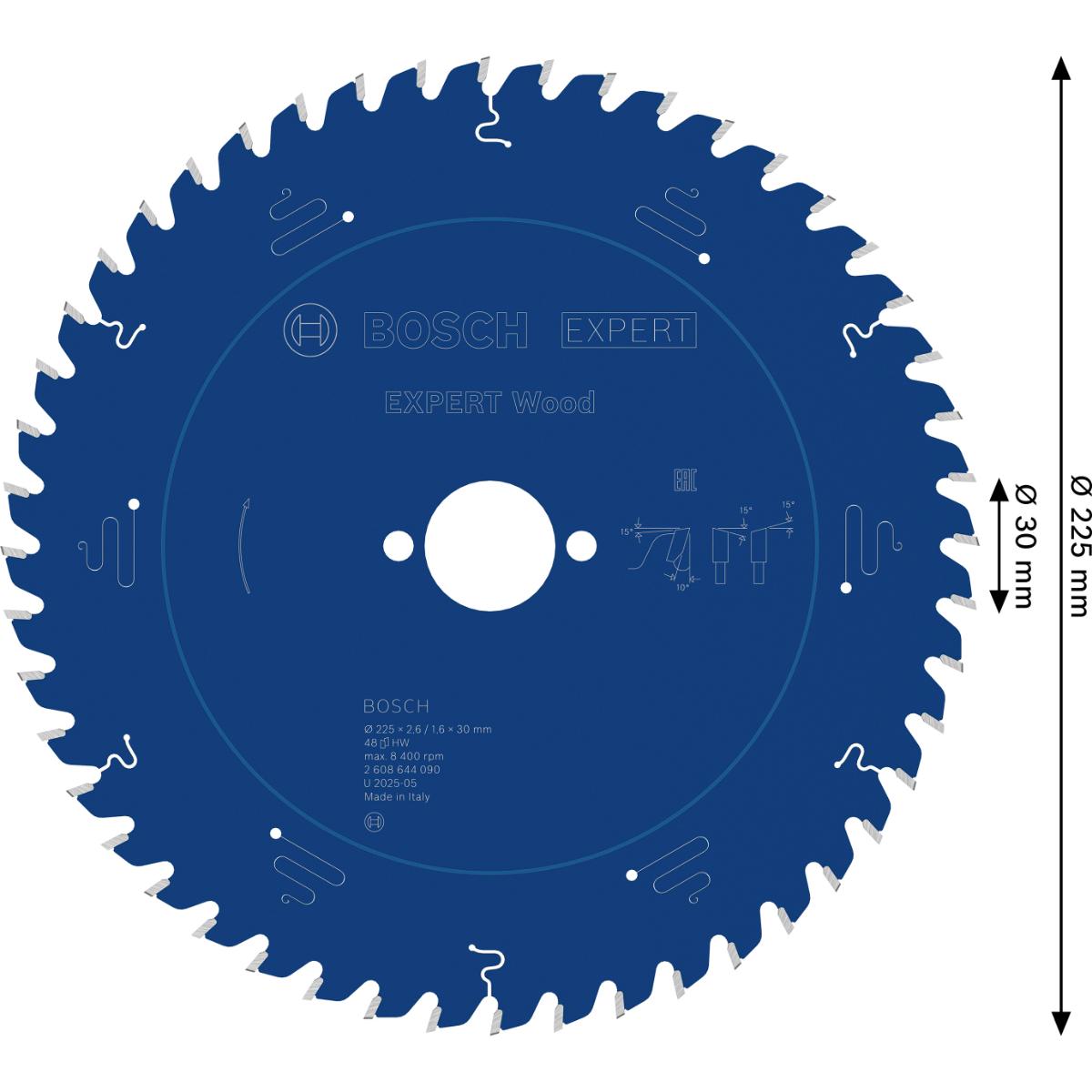 Bosch Kreissägeblatt Expert for Wood ø 225 mm