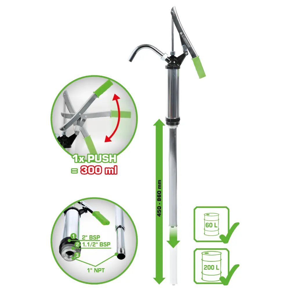 COMPETITION Stahlrohr-Fass-Pumpe