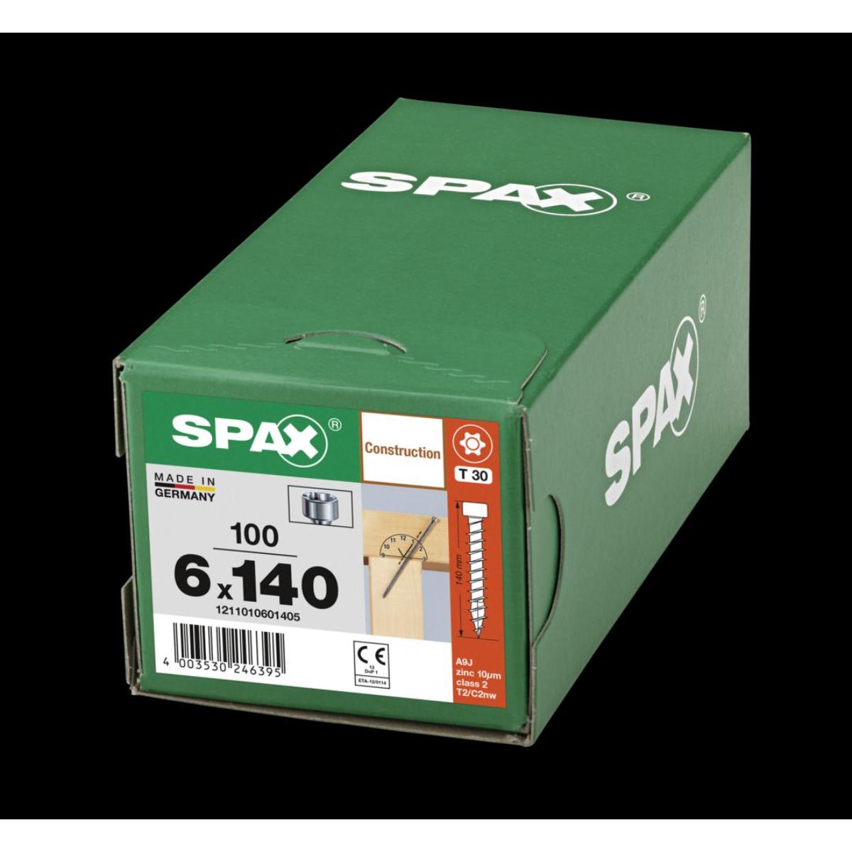 SPAX Zylinderkopf T-Star Plus T30 Vollgewinde WIROX, 100 Stück