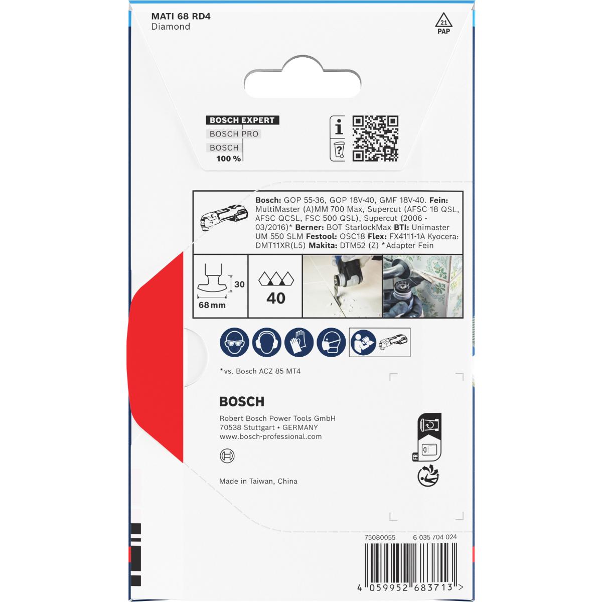 Bosch EXPERT MATI 68 RD4 Corner Blade, 68 x 30 mm, 1-Stück