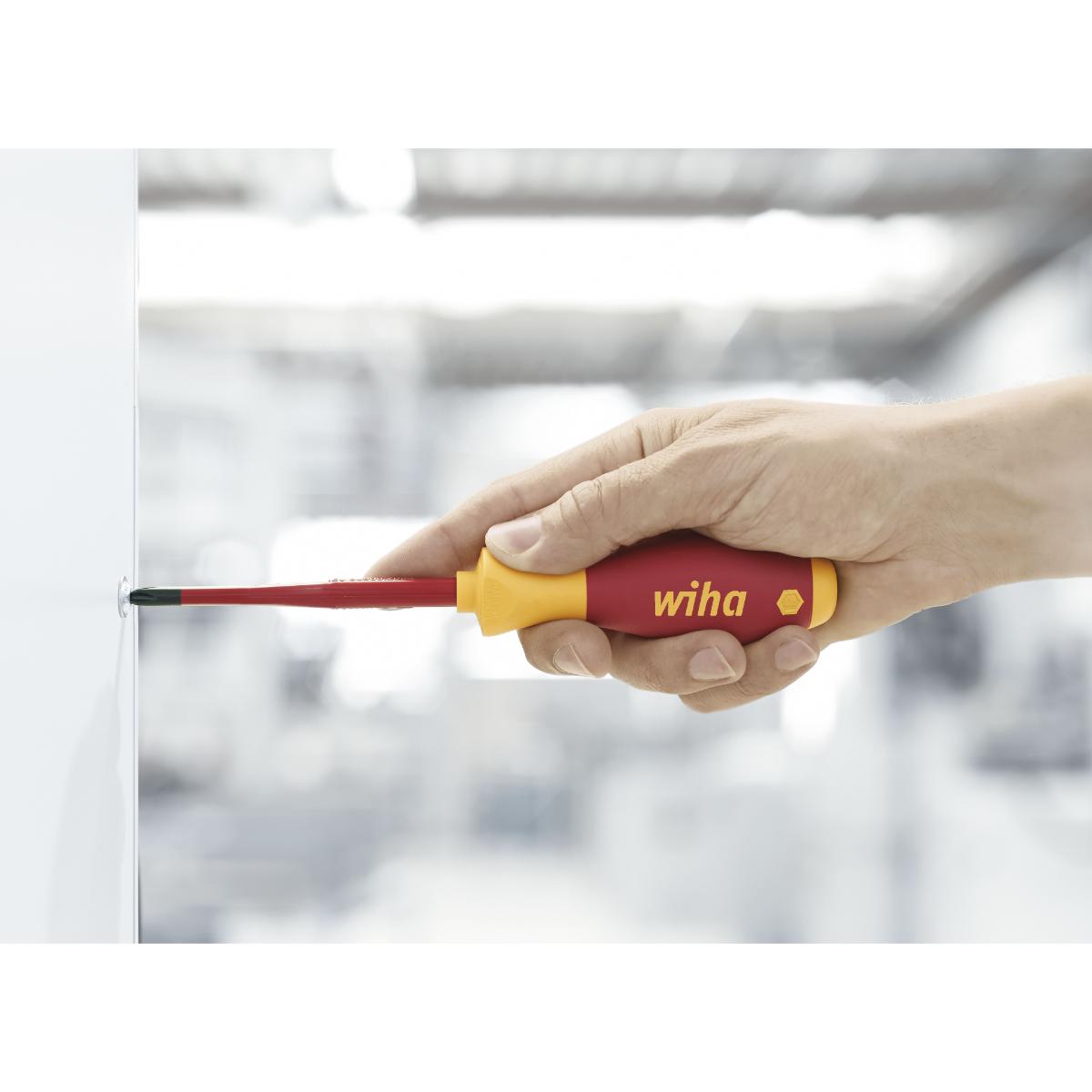 Wiha Schraubendreher SoftFinish electric slimFix Schlitz auf SB-Karte