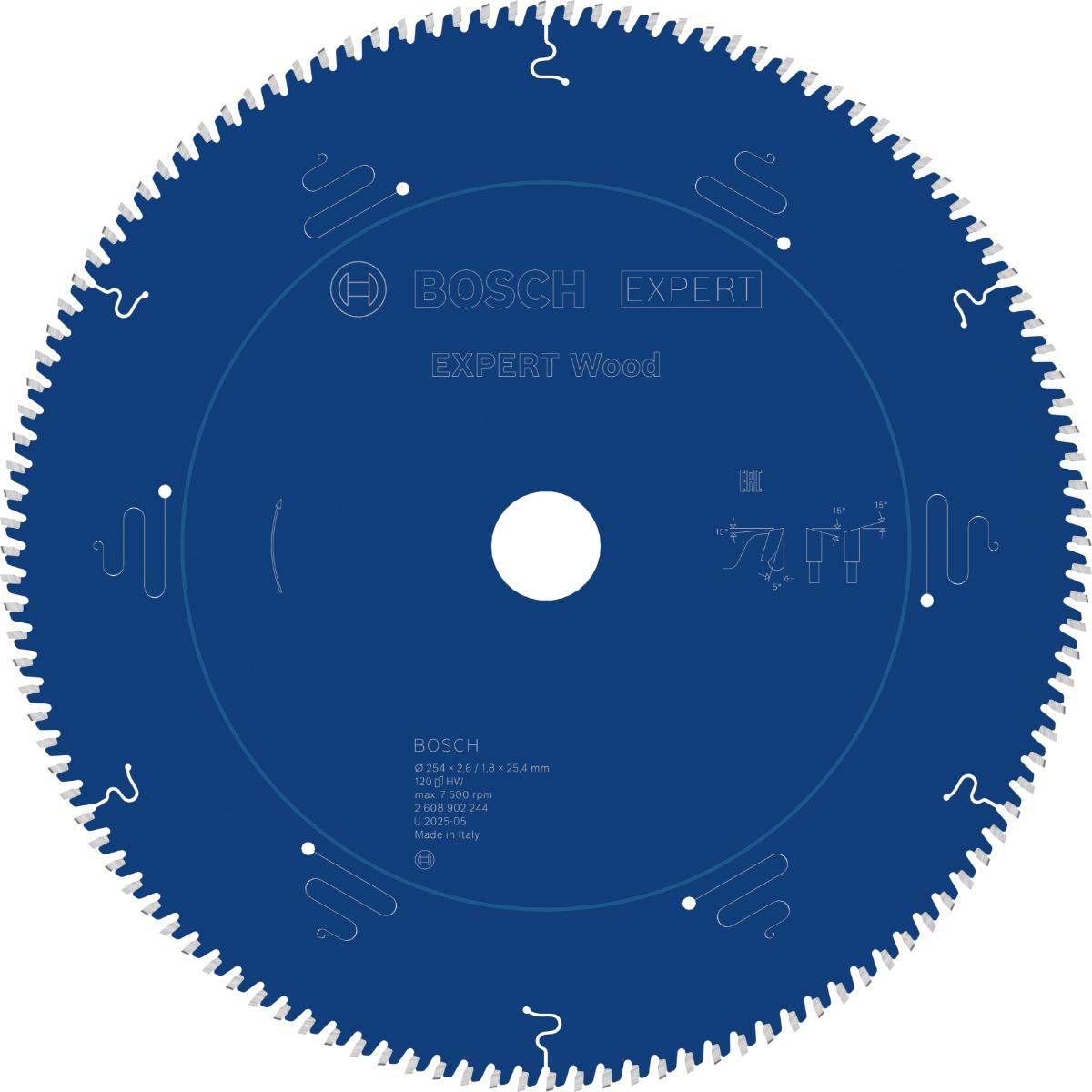 Bosch EXPERT Wood Kreissägeblatt, 254x25,4 mm, Z120