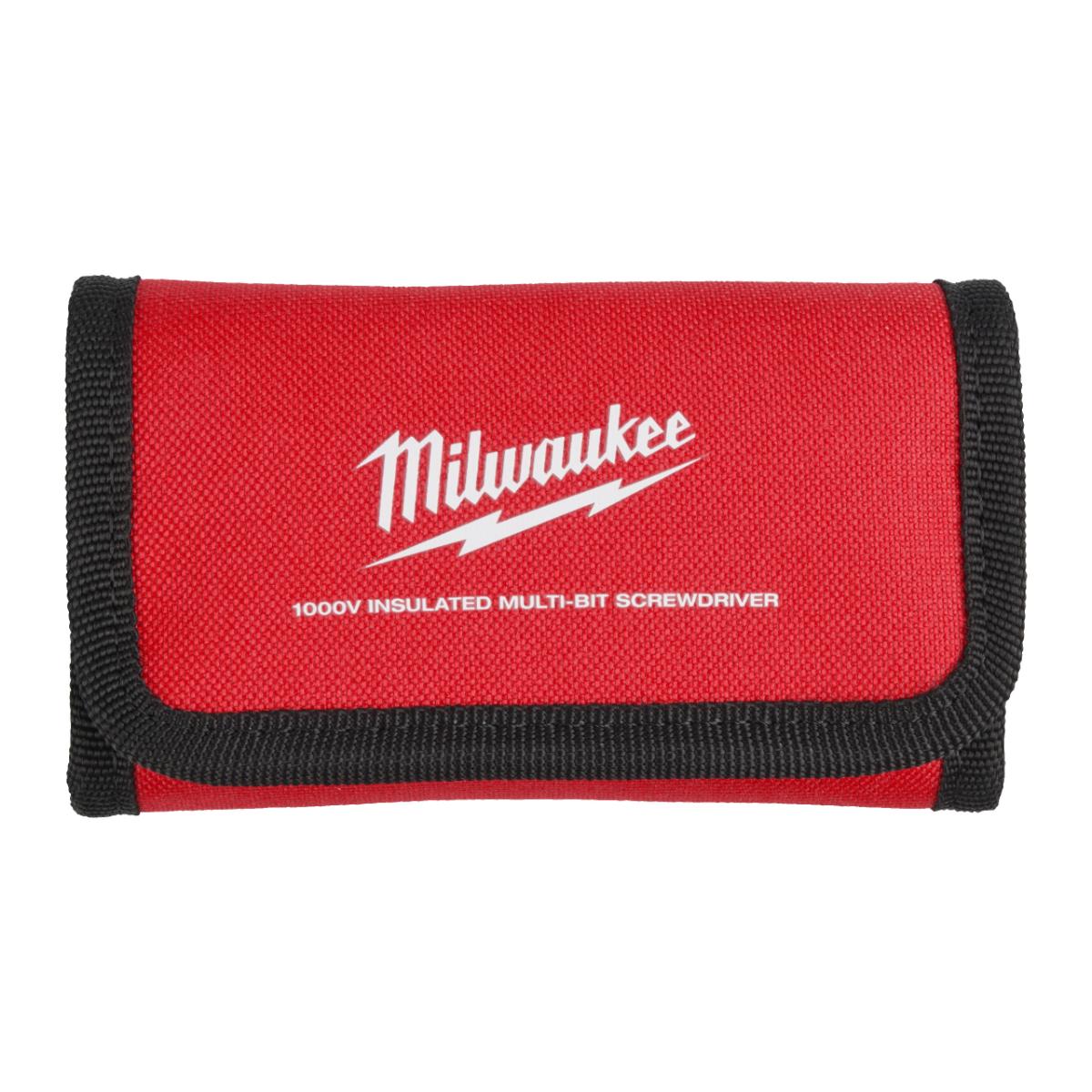 Milwaukee Multi-Bit Feinschrauberdreher 8 in 1 VDE geprüft mit 8 isolierten Bits PH/PZ/TX/SL