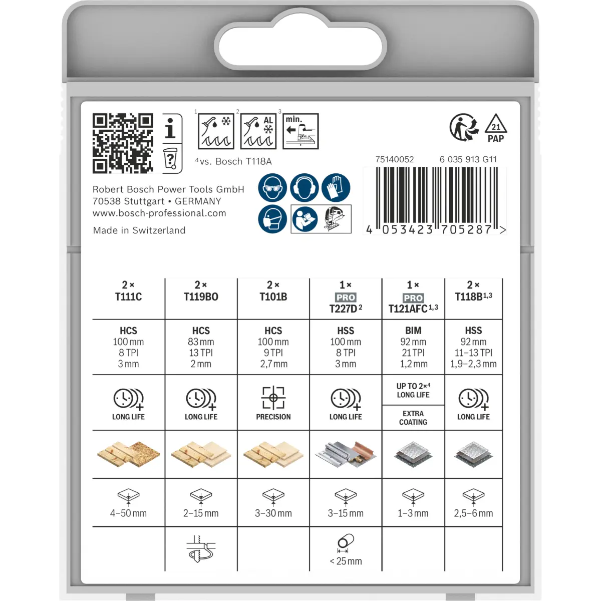 Bosch Stichsägeblatt Set Wood and Metal Advanced, 10-tlg.