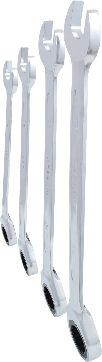 KS Tools GEARplus Ratschenringmaulschlüssel-Satz, umschaltbar, 4-tlg