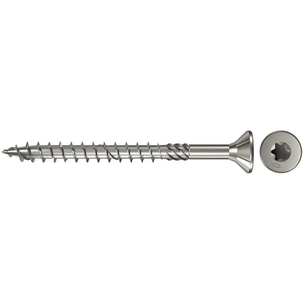 Fischer Spanplattenschraube PowerFast 6,0x120 FPF-ST A4P, Senkkopf TX, A4, Teilgewinde