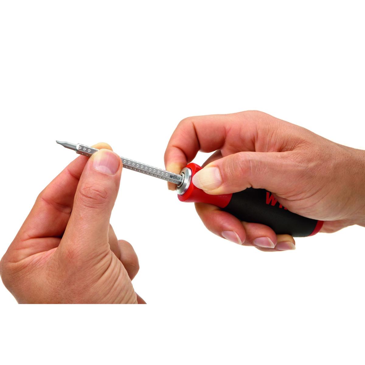 Wiha Schraubendreher mit Wechselklingen Set SYSTEM 6 Sechskant-Steckschlüssel 13-teilges Set mit Rolltasche