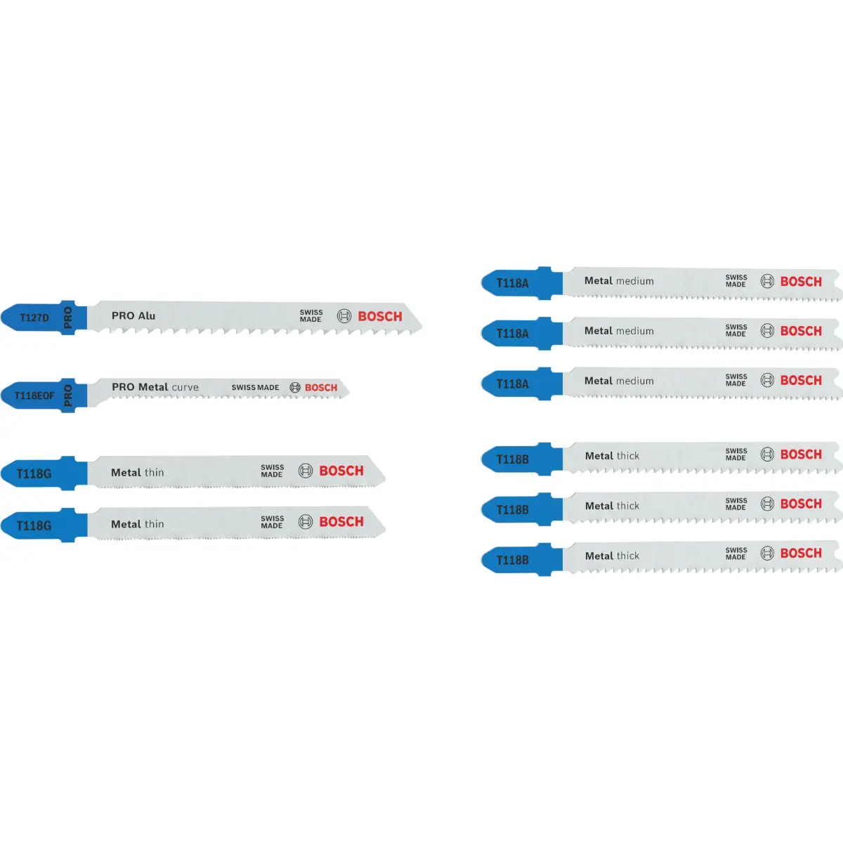 Bosch Stichsägeblatt Set Metal Advanced, 10-tlg.