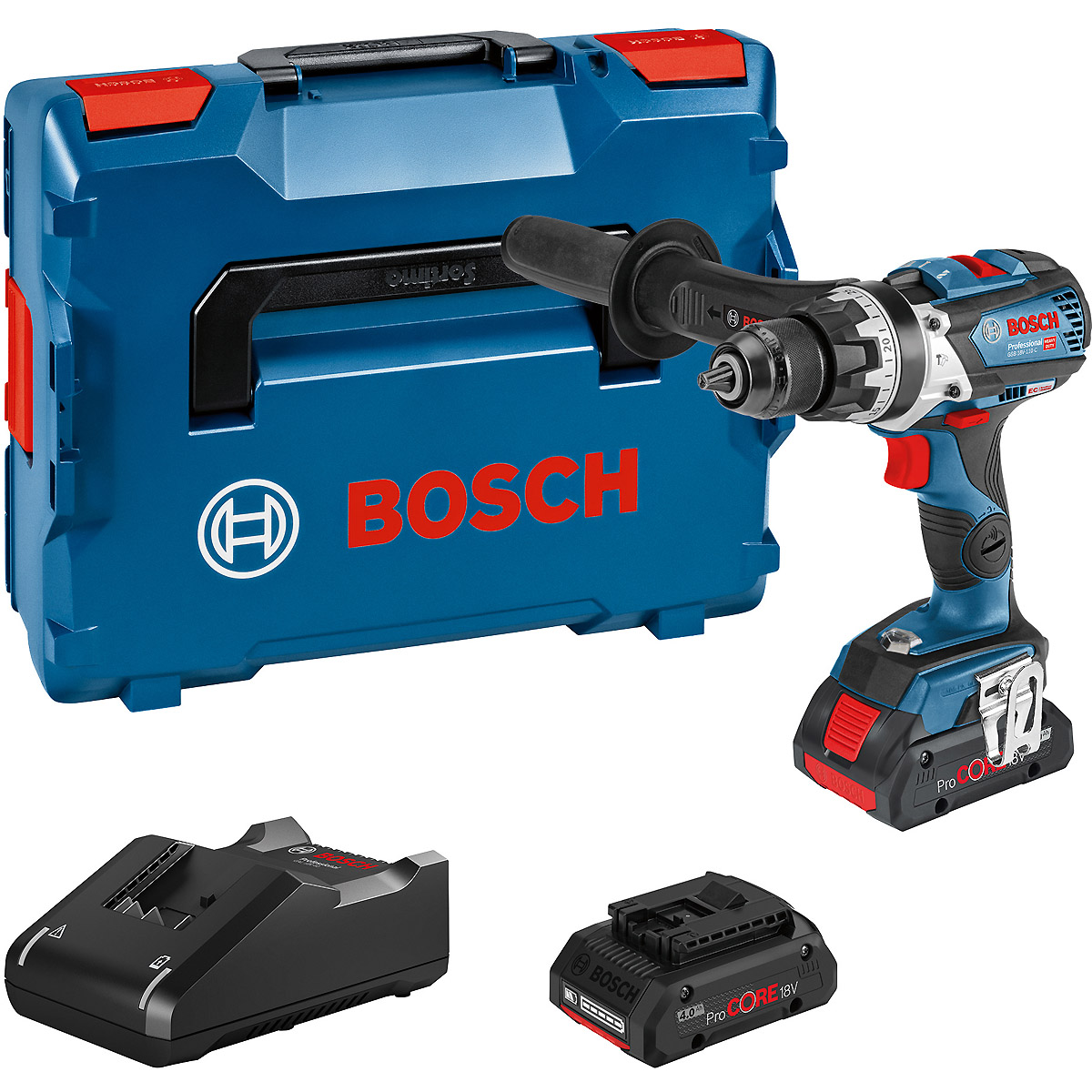 Bosch Akku-Schlagbohrschrauber GSB 18V-110 C: 2x Akku ProCORE18V 4.0Ah