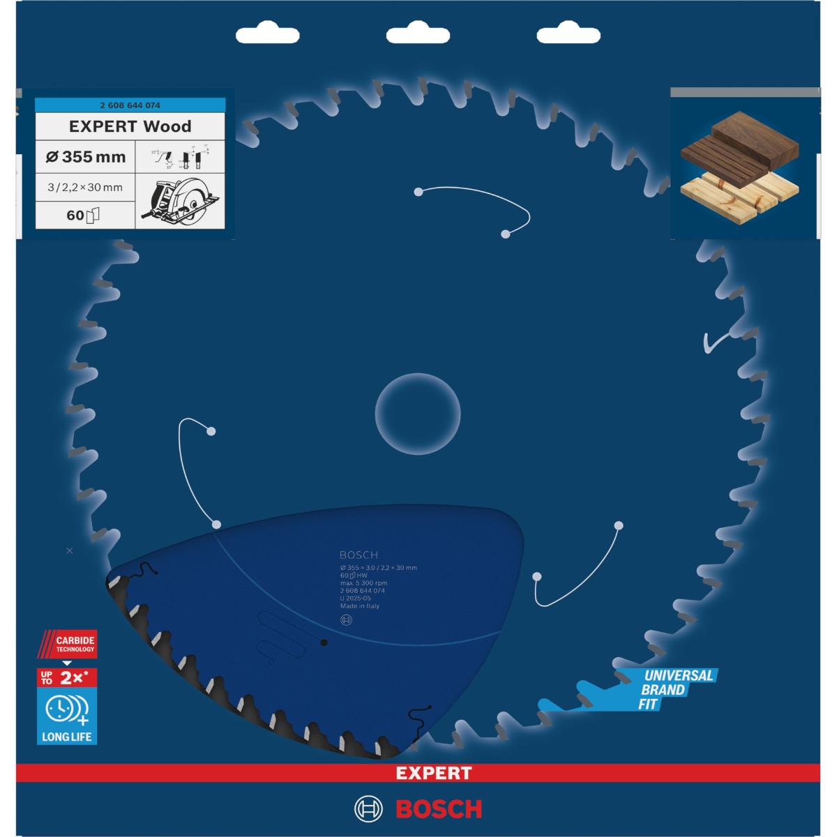 Bosch Kreissägeblatt Expert for Wood ø 355 mm