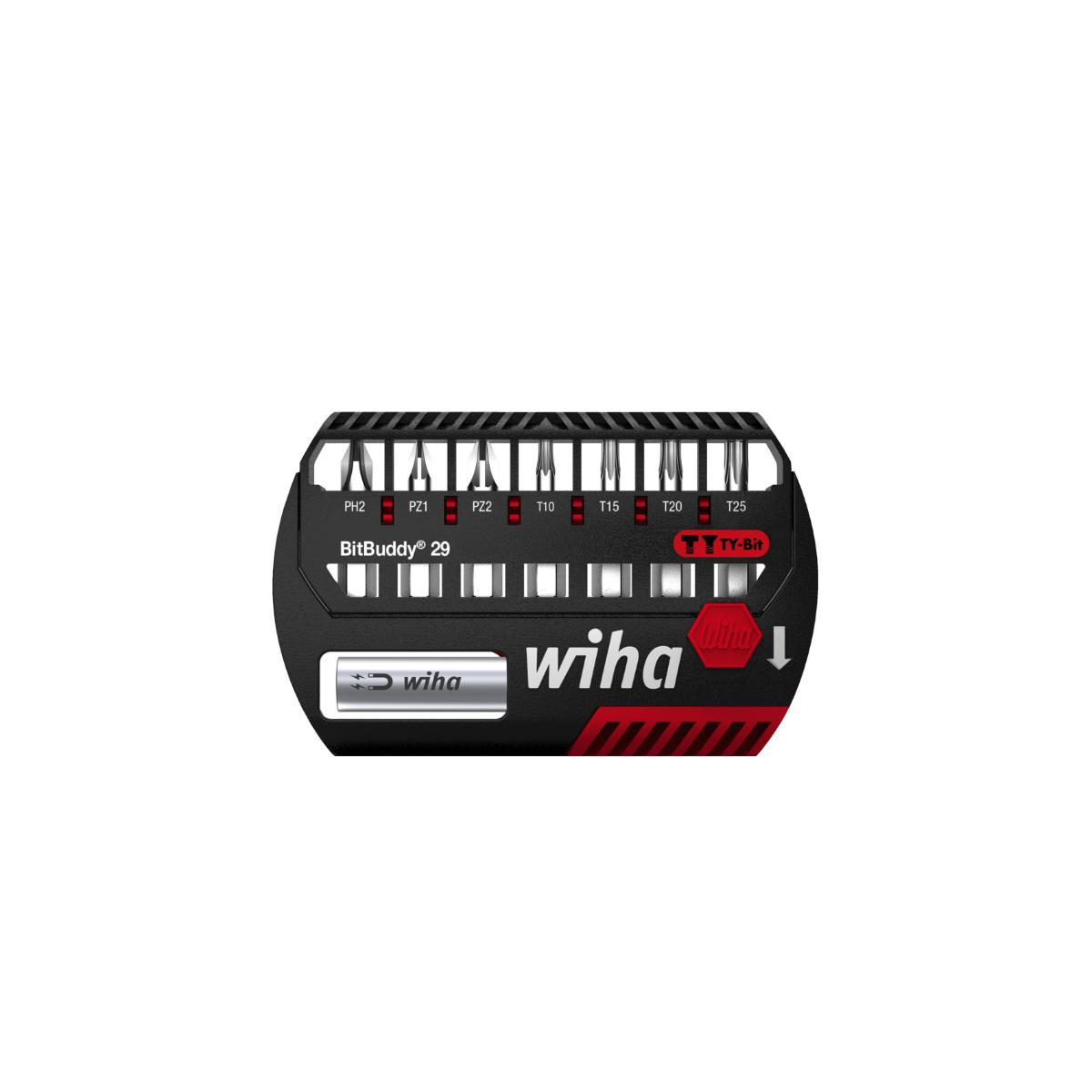 Wiha Bit Set BitBuddy TY-Bit 29 mm Phillips, Pozidriv, TORX 8-teilges Set 1/4 zoll C6,3 - 6 Stück