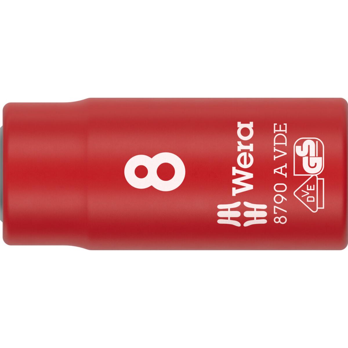 Wera 8790 A VDE Zyklop-Steckschlüsseleinsatz, isoliert, mit 1/4 zoll-Antrieb, 8 x 41 mm