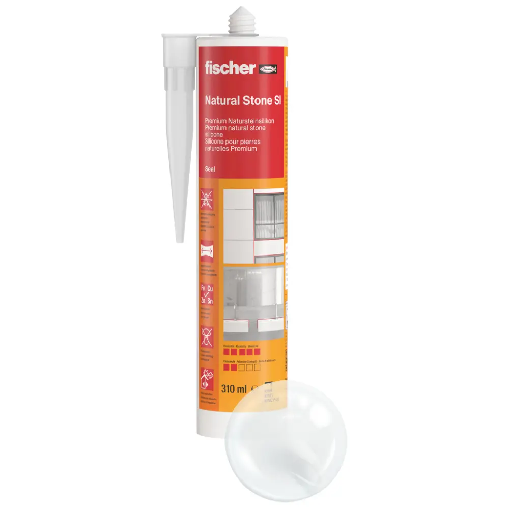 Fischer Natursteinsilikon Natural Stone SI (DNS) transparent 310 ml