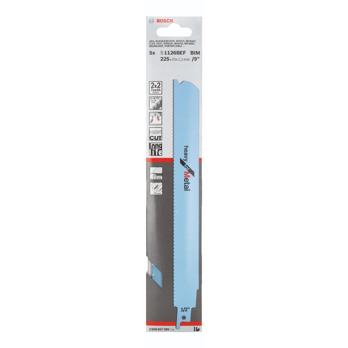 Bosch Säbelsägeblatt S 1126 BEF, Heavy for Metal