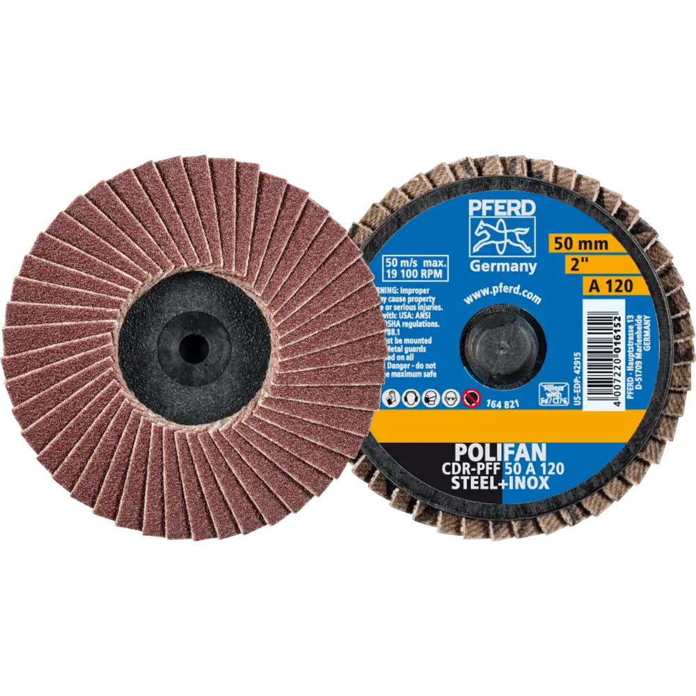 PFERD TOOLS COMBIDISC Korund Mini-POLIFAN CDR für universelle Anwendungen