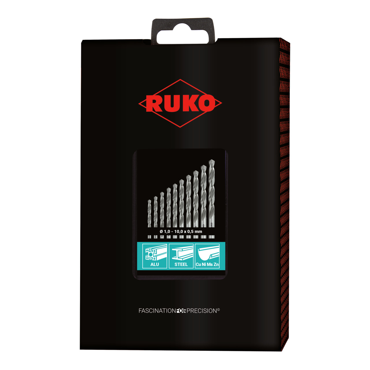 RUKO Spiralbohrer-Satz DIN 338 Typ N HSS - 19-tlg.