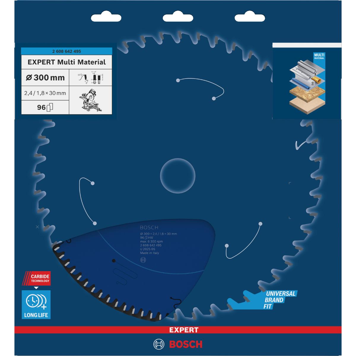 Bosch Kreissägeblatt Expert for Multi Material, 210 x 30 x 2,4 mm, 54