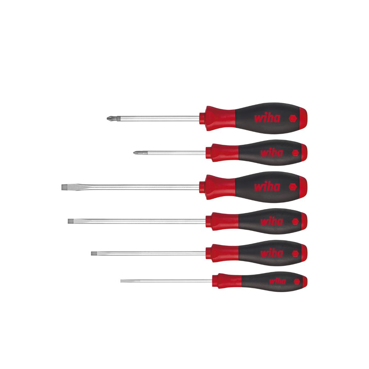 Wiha Schraubendreher Set SoftFinish Schlitz, Phillips 6-teilges Set