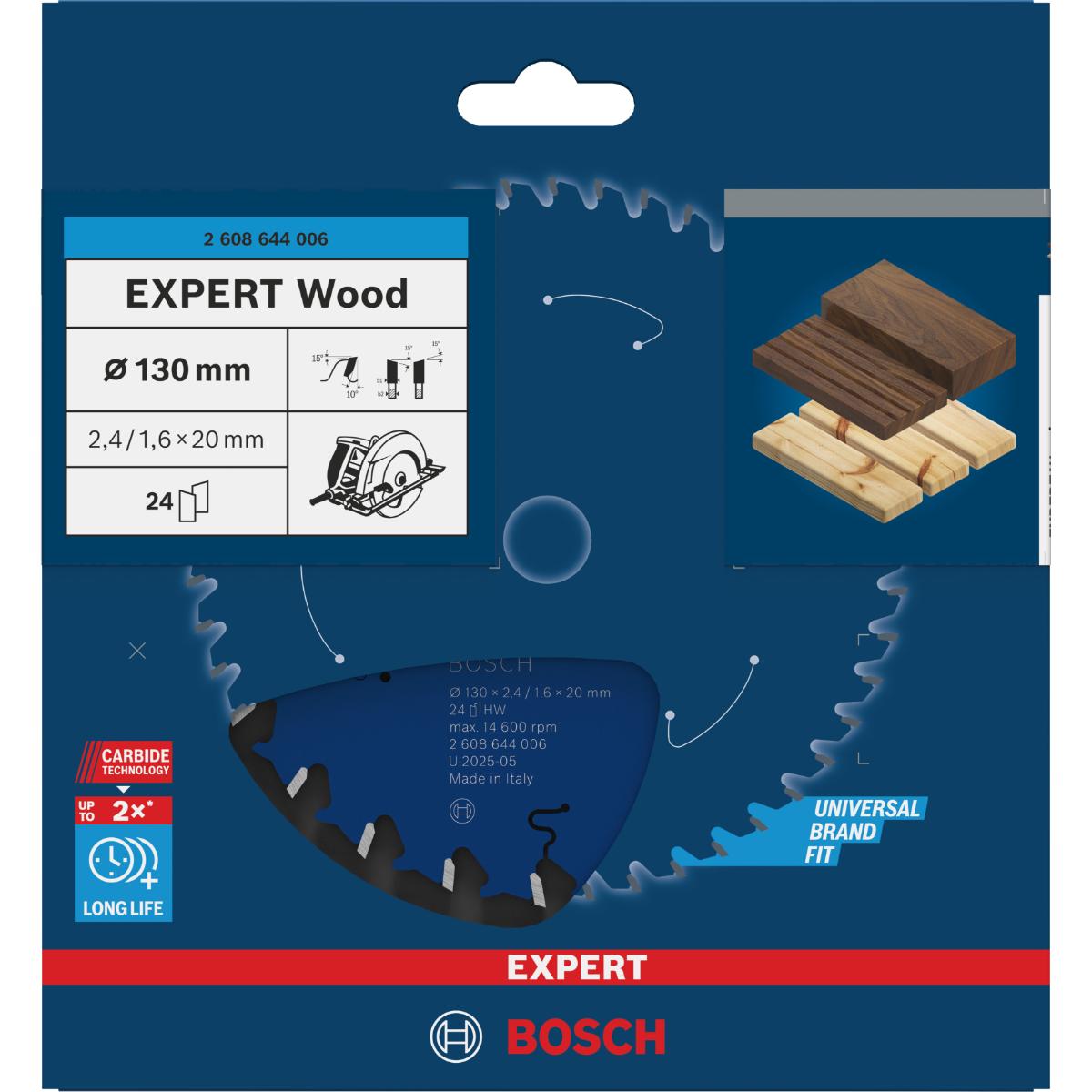 Bosch Kreissägeblatt Expert for Wood ø 130 mm