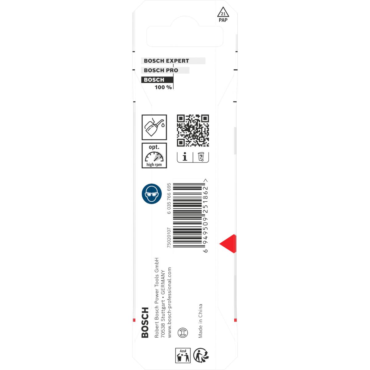 Bosch Metal HSS Spiralbohrer, 2,5 x 30 x 69 mm, HEX 1/4 Schaft