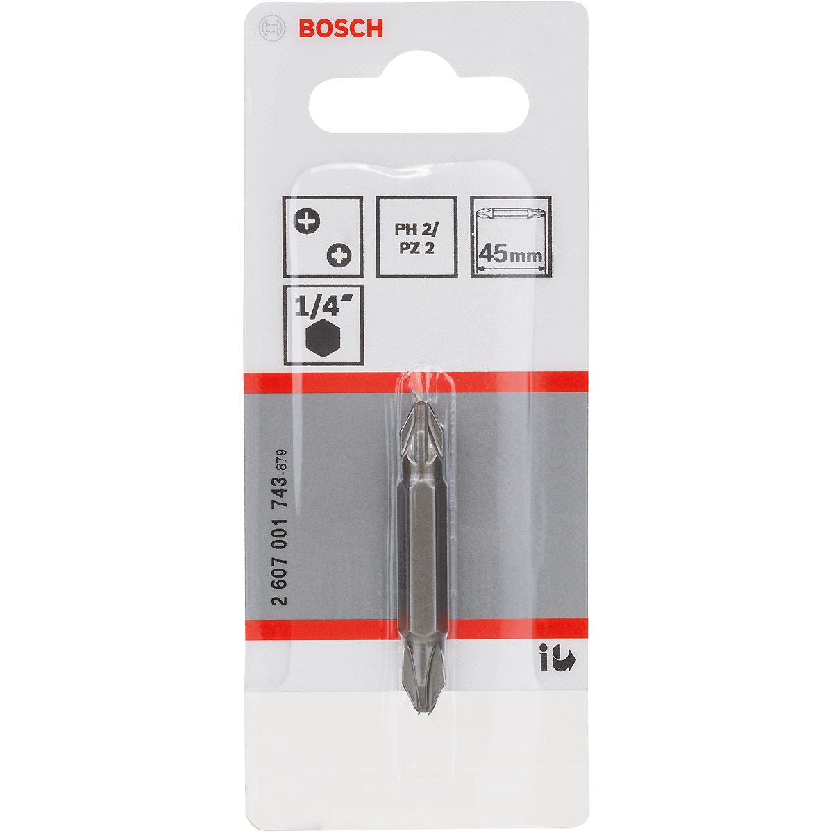 Bosch Doppelklingenbit, PH2, PZ2, 45 mm