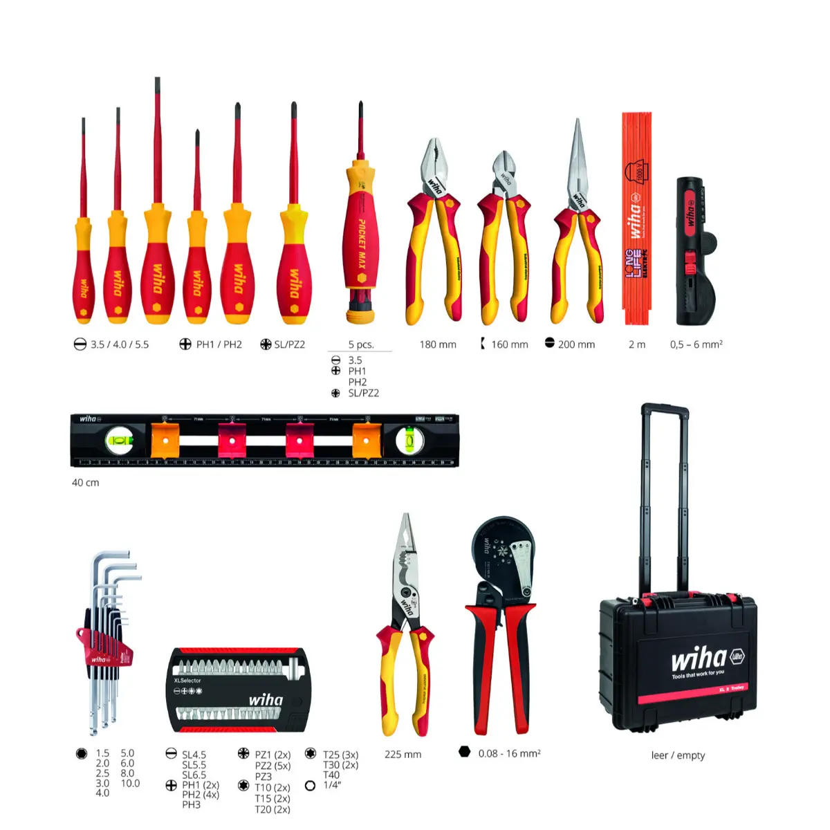 Wiha Werkzeugkoffer XL 2 Trolley electric 60-teiliges Set