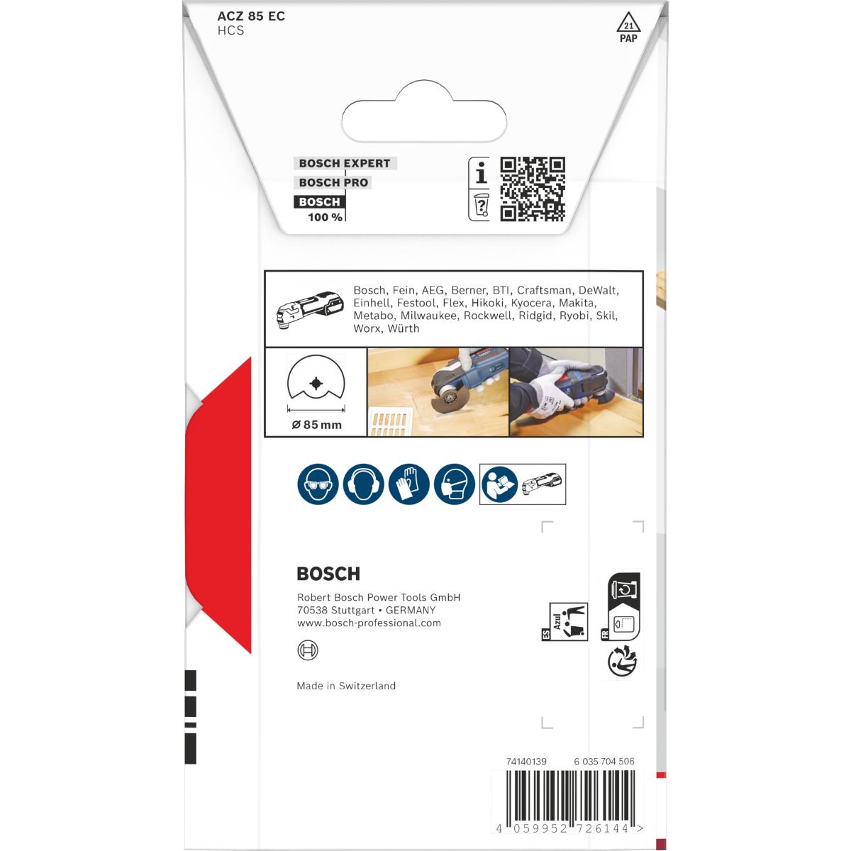 Bosch ACZ 85 EC Holz Segmentsägeblatt, Starlock, 85 mm, 1-Stück