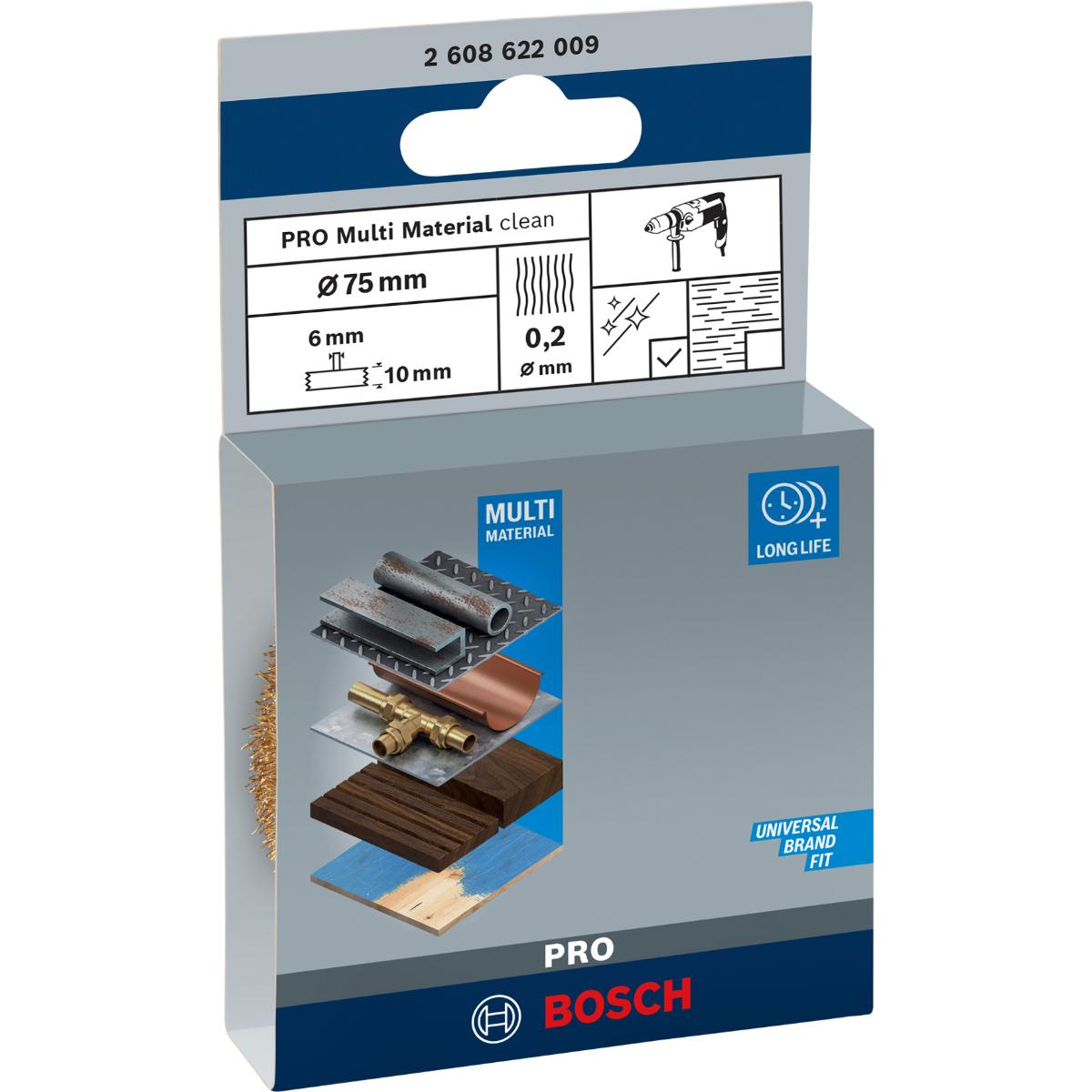 Bosch PRO Scheibenbürste, gewellt, vermessingt, 4500 U/ min