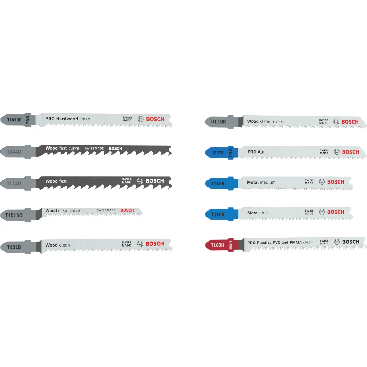 Bosch Stichsägeblatt Set Multi Material, 10-tlg.