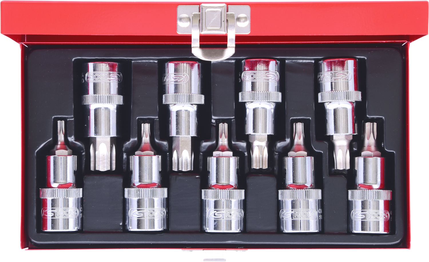 KS Tools 1/2" CHROMEplus Bit-Stecknuss-Satz Torx, 9-tlg T20-T60