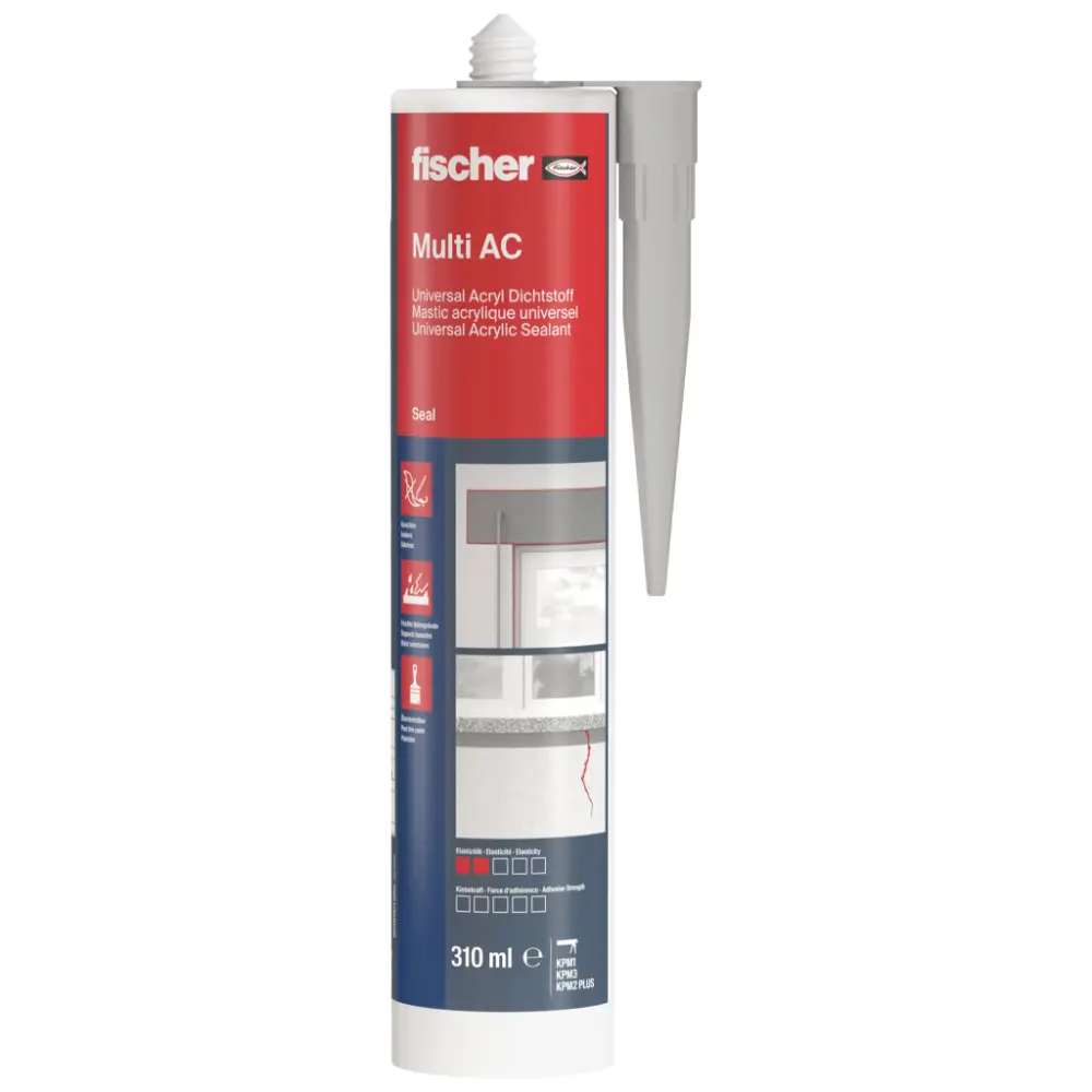 Fischer Universal Acryl Dichtstoff Multi AC 310 ml grau
