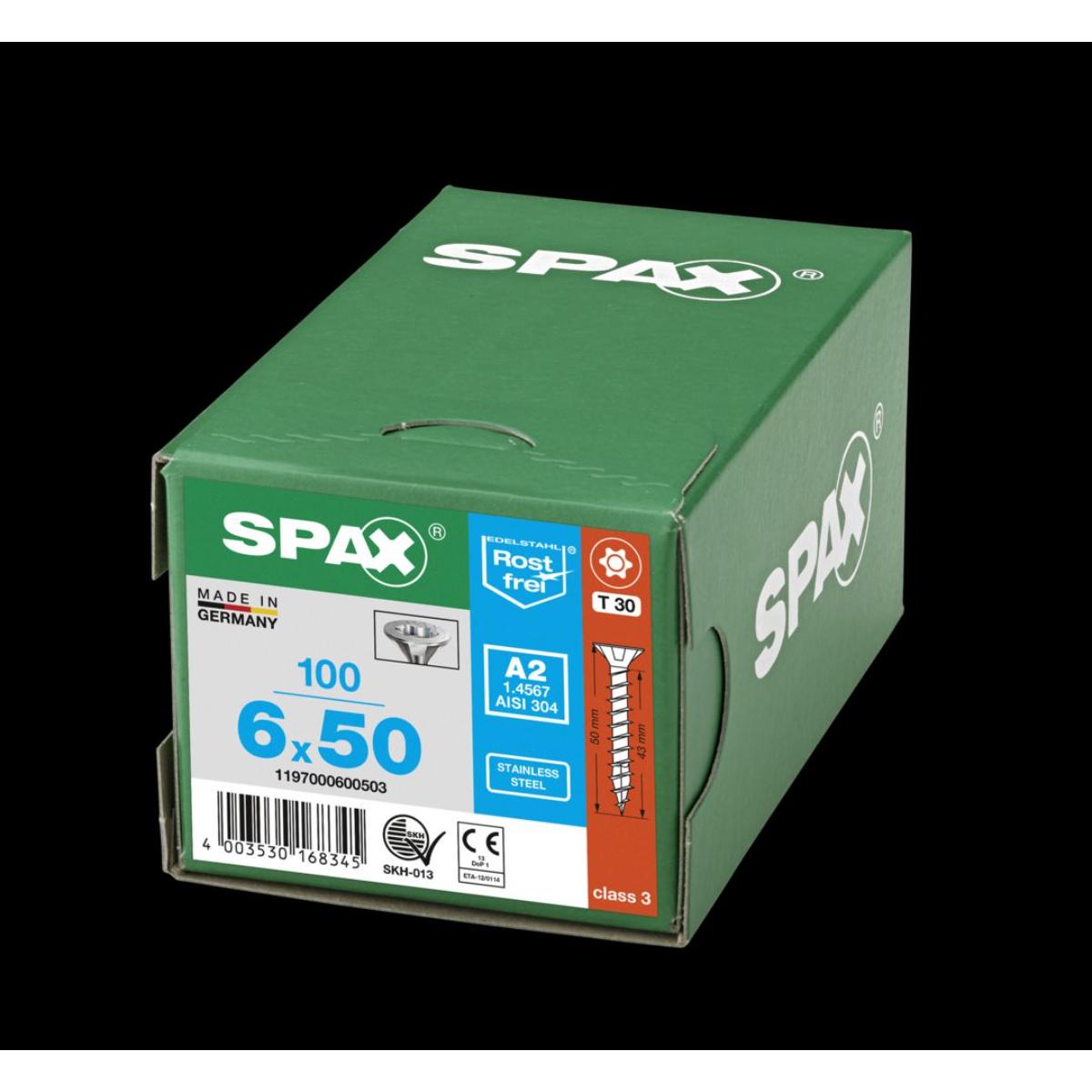 SPAX A2 Senkmultikopf T-Star Plus T30 Vollgewinde, 100 Stück