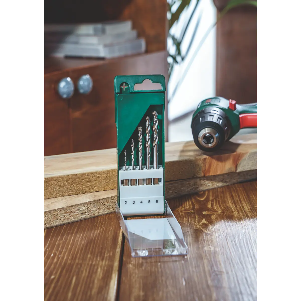 Bosch Holzbohrer-Set mit Sechskantschaft 2,0, 3,0, 4,0, 5,0, 6,0 mm, 5-tlg.