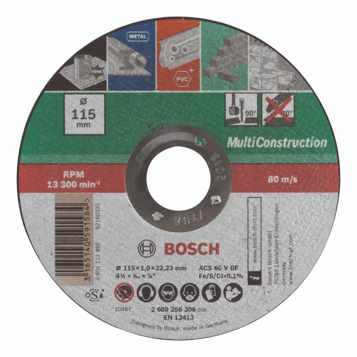 Bosch Trennscheibe gerade, Multi Construction D= 115 mm