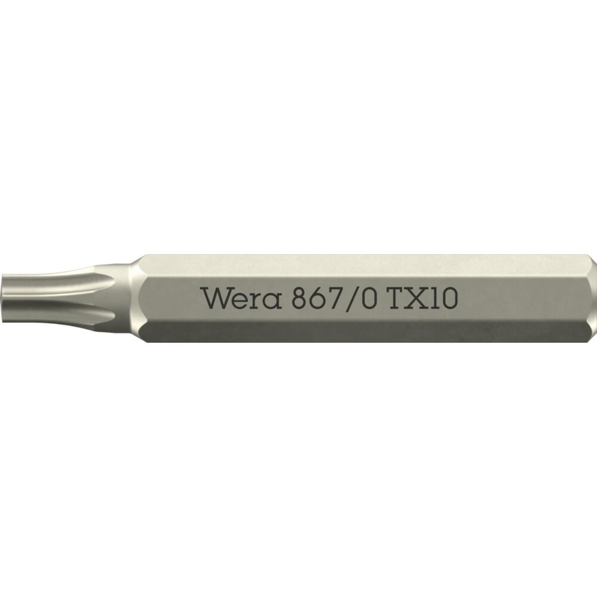 Wera 867/0 Micro Bits für Innen TORX® Schrauben, TX 10 x 30 mm