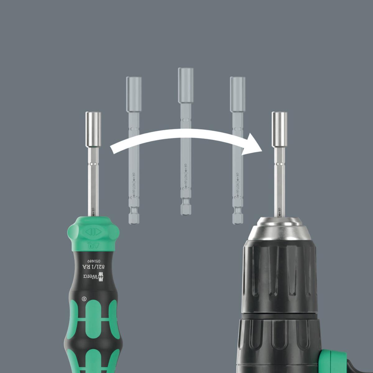05051519001we Wera Kraftform Kompakt 28 RA 1, 6-teiliges Set