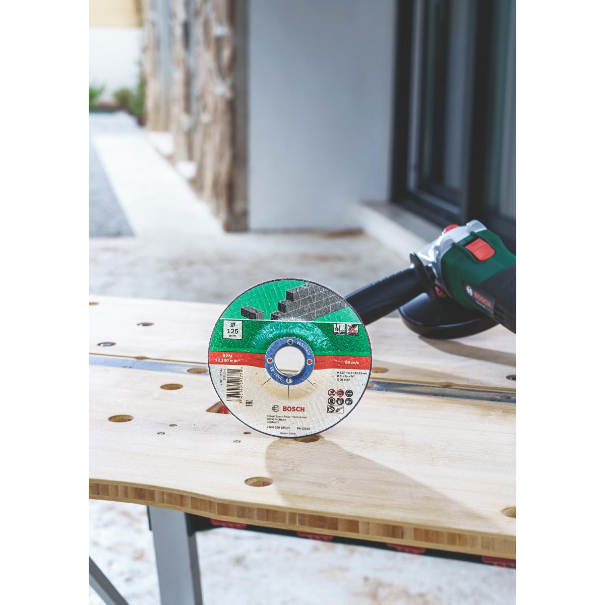 Bosch Trennscheiben-Set gekröpft für Stein D= 115 mm, 5-tlg.