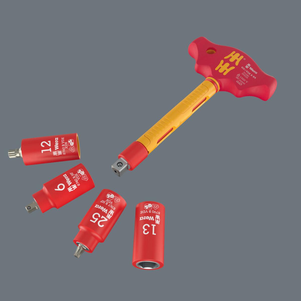 Wera 410 i VDE A RA VDE-isolierter Quergriff-Adapterschraubendreher mit Ratschenfunktion 