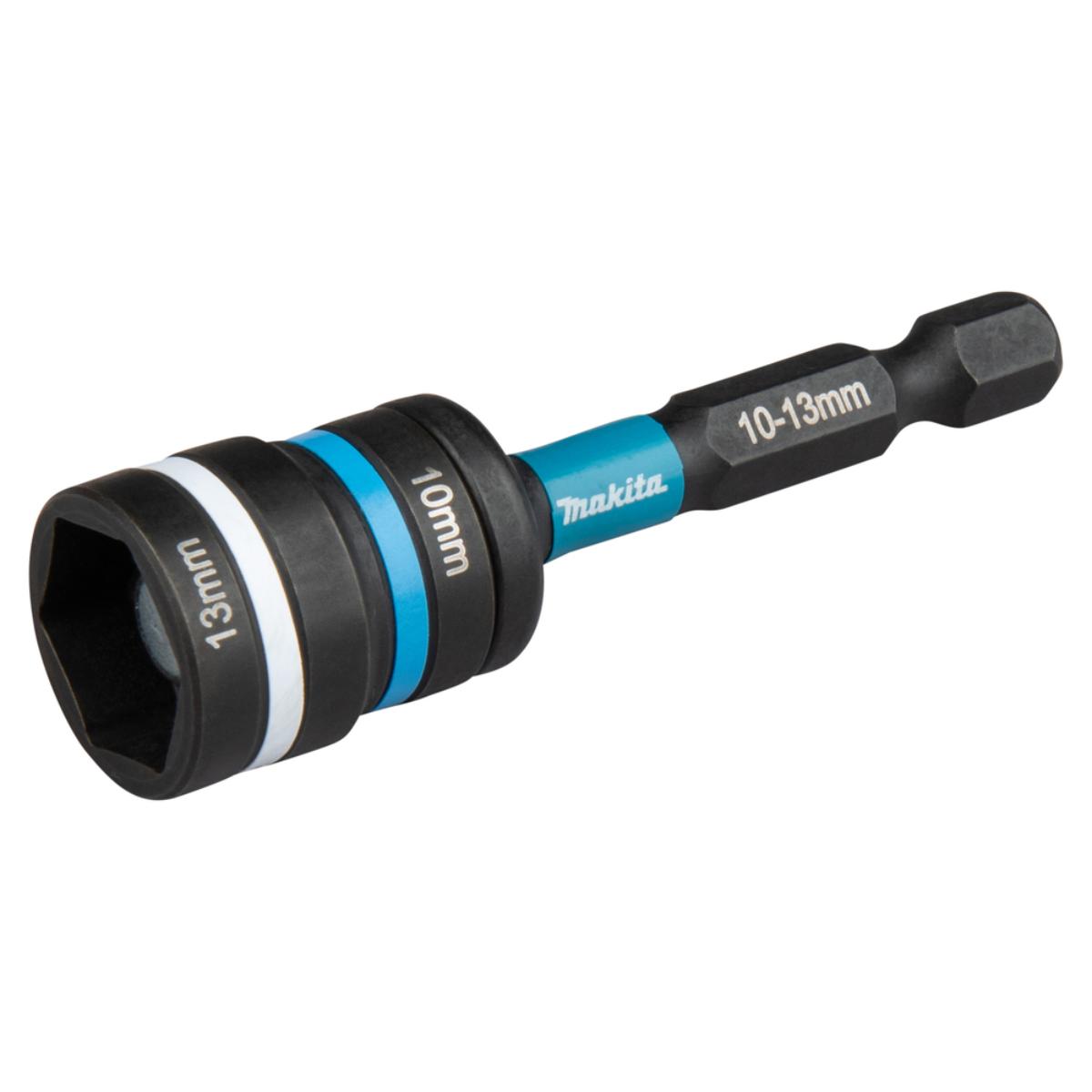Makita Steckschlüssel 2-in-1 1/4" SW10/SW13 magnetisch Impact Black