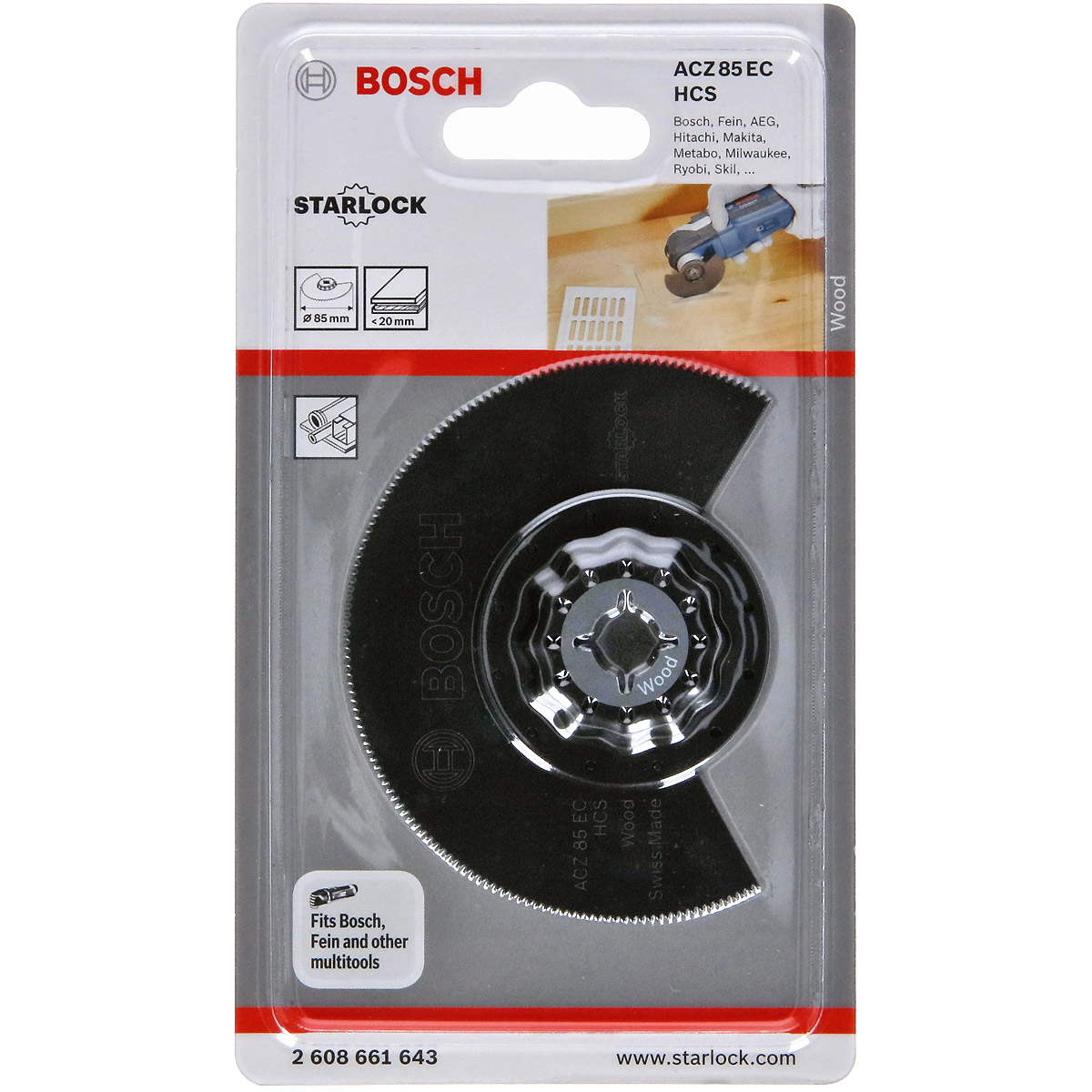 Bosch HCS Segmentsägeblatt ACZ 85 EC Wood, 85 mm, 1er-Pack