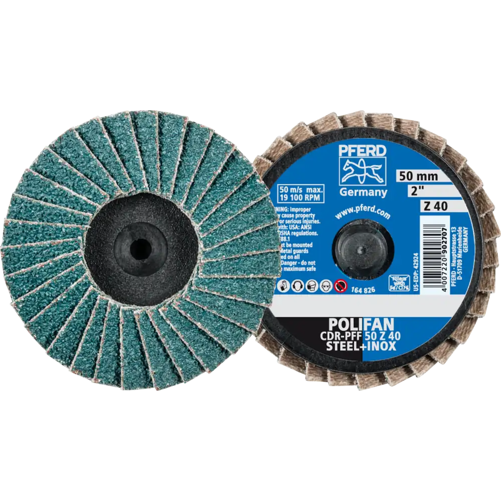 PFERD TOOLS COMBIDISC Zirkon Mini-POLIFAN CDR für gehärteten Stahl
