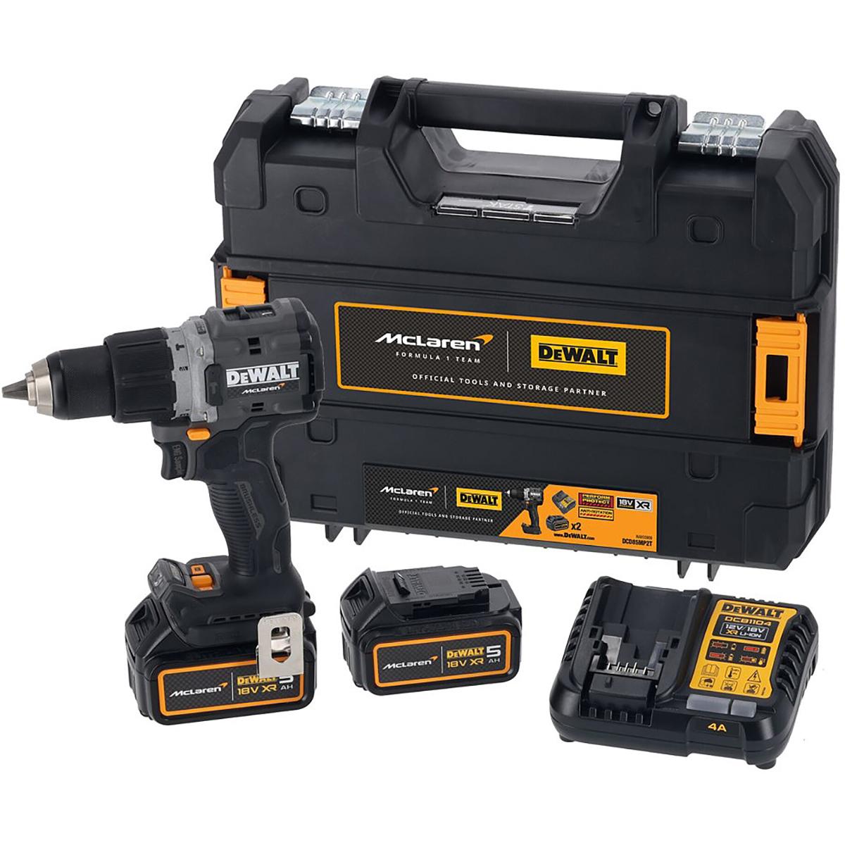DEWALT Mclaren Schraubendreher, Schlagbohrmaschine 18 Volt 5.0 Ah Li-Ion